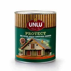 Ünlü Protect Dış Cephe Ahşap Koruyucu Vernik Şeffaf 0.75 L.
