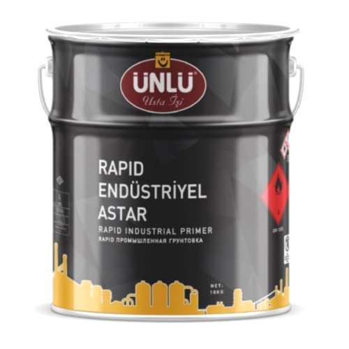 Ünlü Rapid Endüstriyel Astar Boya Gri 2.20 L. Ünlü Rapid Endüstriyel Astar Boya Gri 2.20 L.
